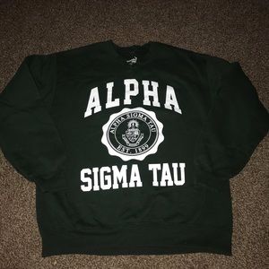Alpha sigma tau crew neck sweatshirt